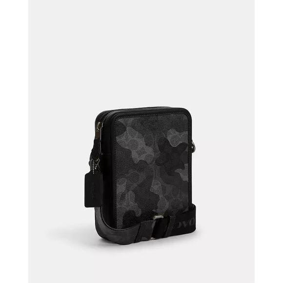 NWT Coach Sullivan Crossbody In Signature Camo Print CAO74 Gunmetal/Grey Multi - Picture 10 of 10